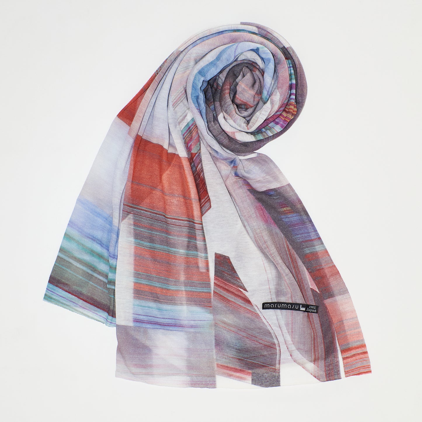 肌に馴染むニットストール - BLOCK DURING A WAVE - 1color