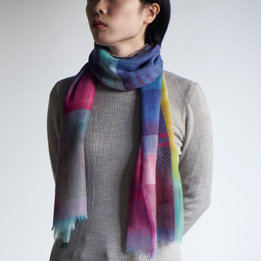 ふわりと軽くて柔らかい カシミヤストール GLIMMER OF A FIREFLY -2color