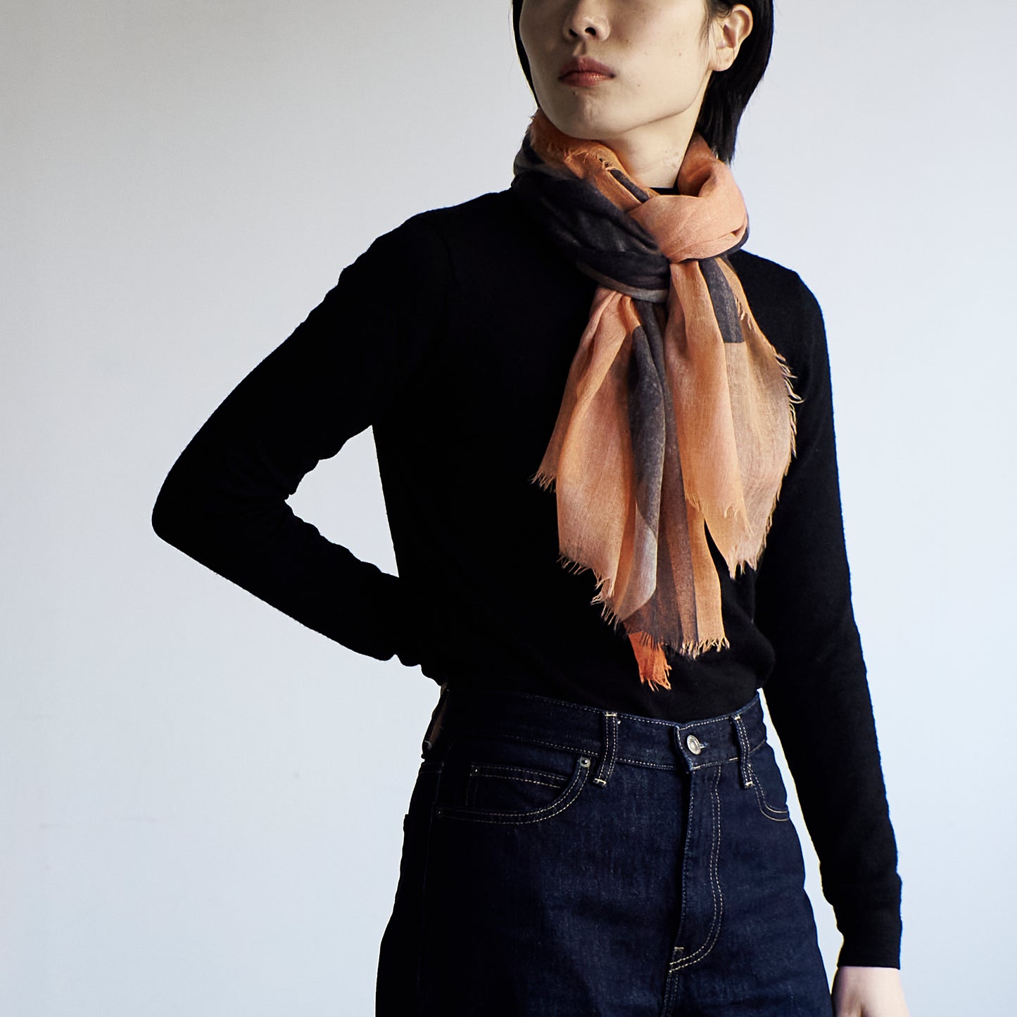 ふわりと軽くて柔らかい カシミヤストール MOBILE -3color