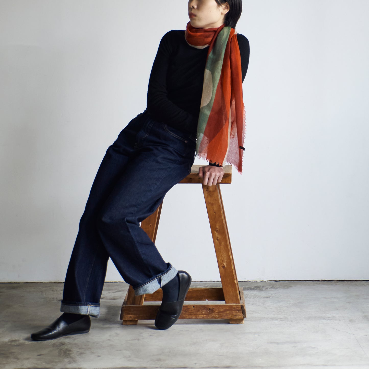 ふわりと軽くて柔らかい カシミヤストール MOBILE -3color