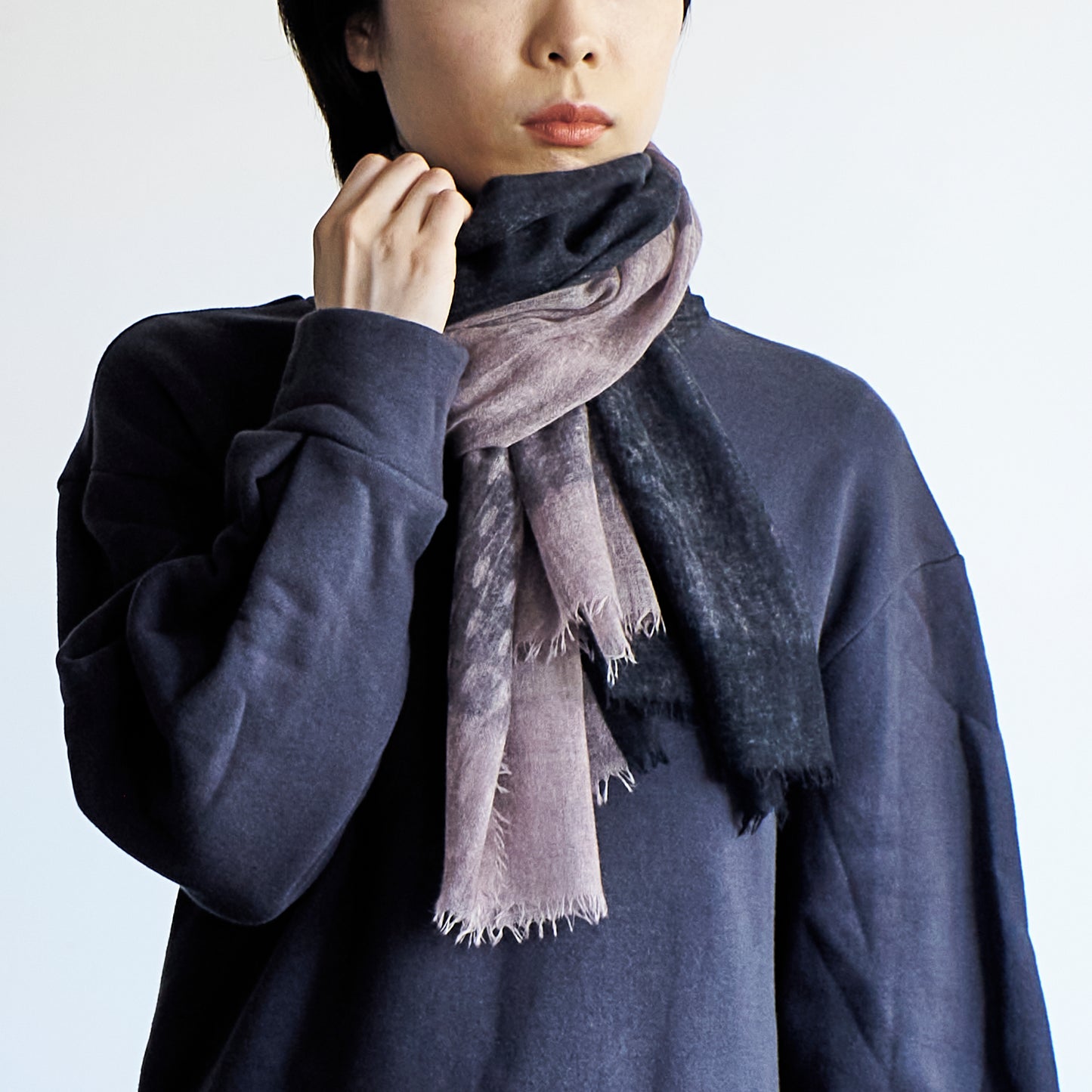 ふわりと軽くて柔らかい カシミヤストール KATA -2color