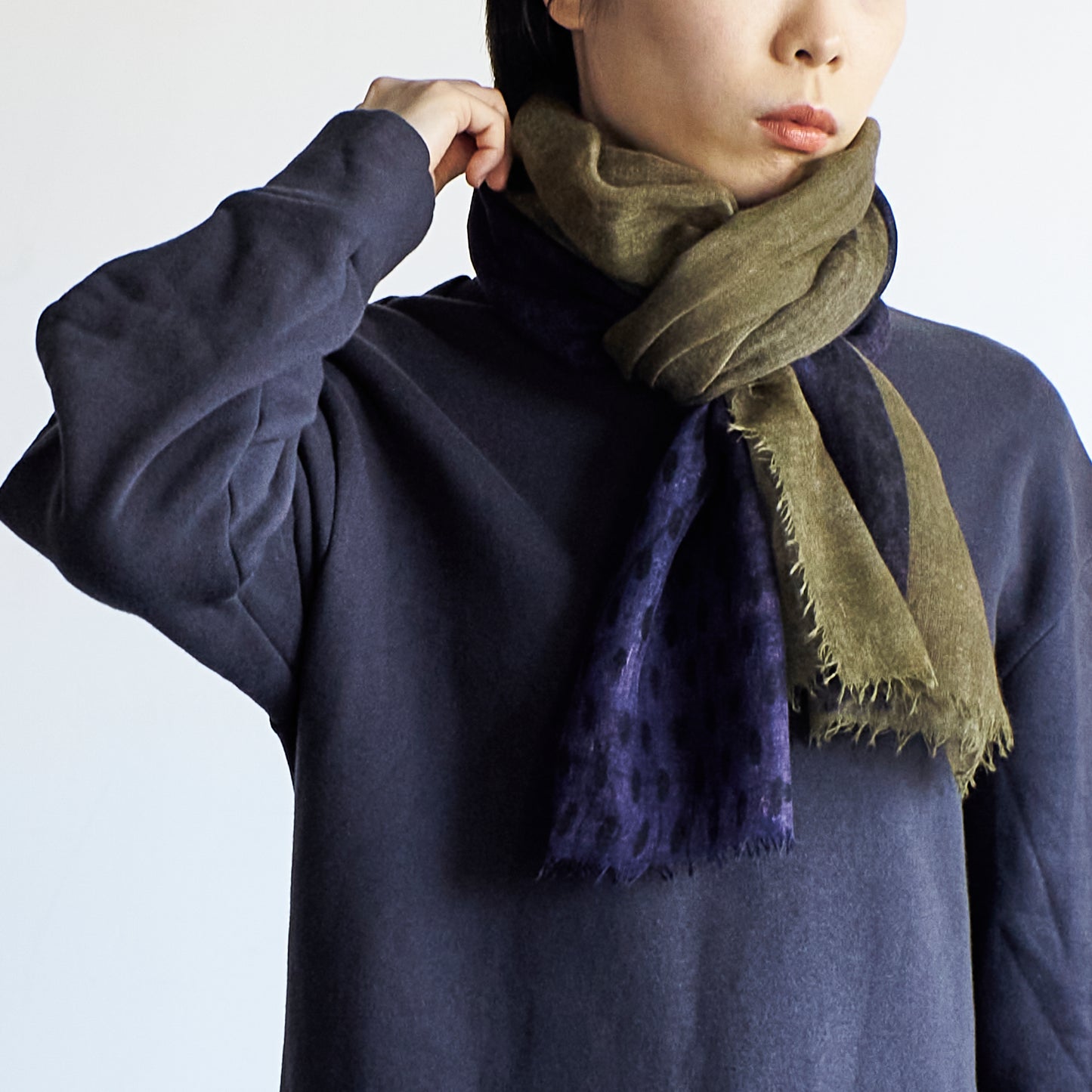 ふわりと軽くて柔らかい カシミヤストール KATA -2color
