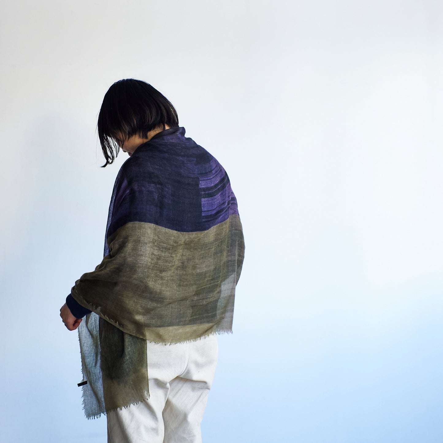 ふわりと軽くて柔らかい カシミヤストール KATA -2color