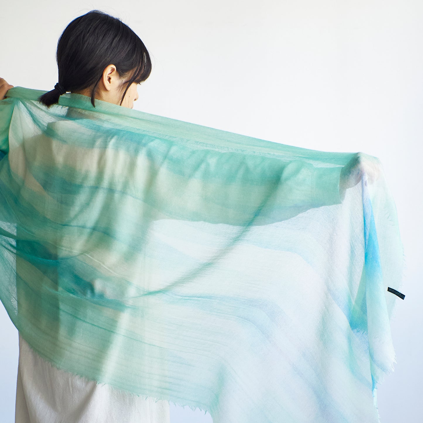 ふわりと軽くて柔らかい カシミヤストール PIPE ORGAN -2color