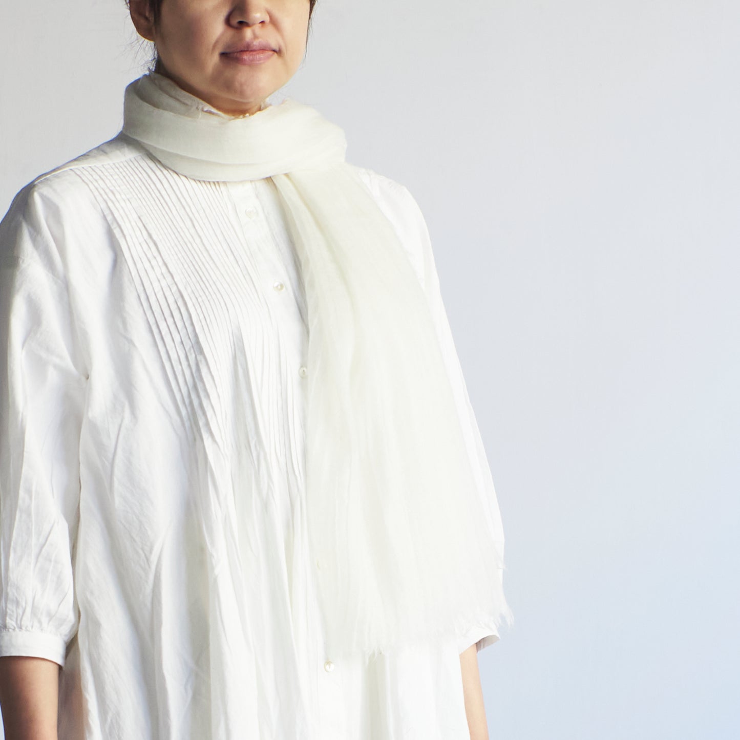 ふわりと軽いのに暖かい カシミヤストール -4color