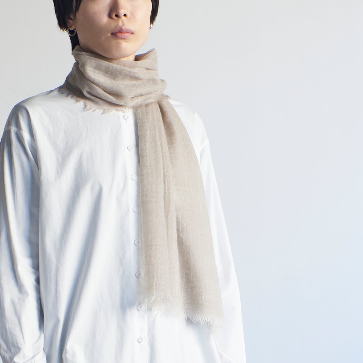 ふわりと軽いのに暖かい カシミヤストール -4color