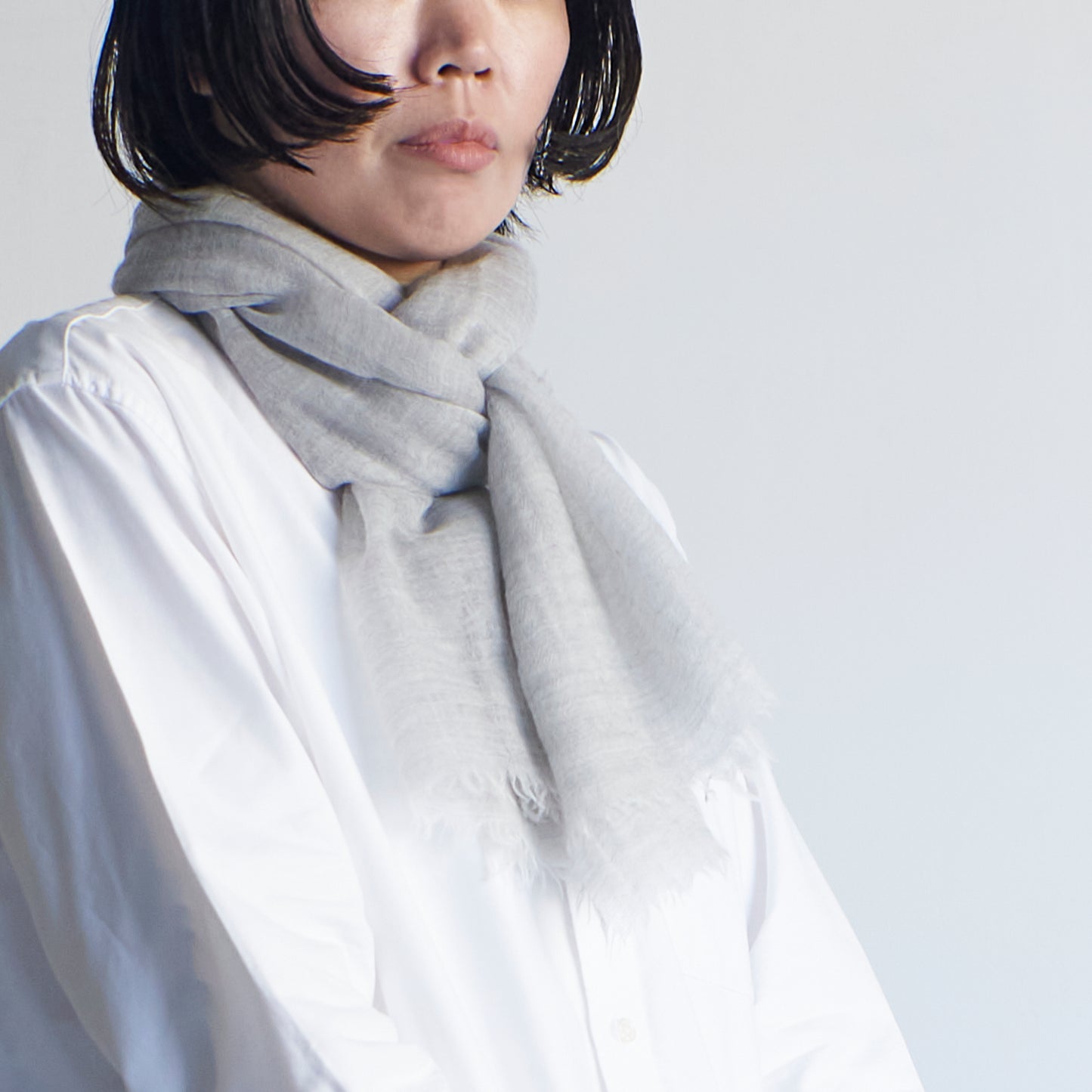 ふわりと軽いのに暖かい カシミヤストール -4color