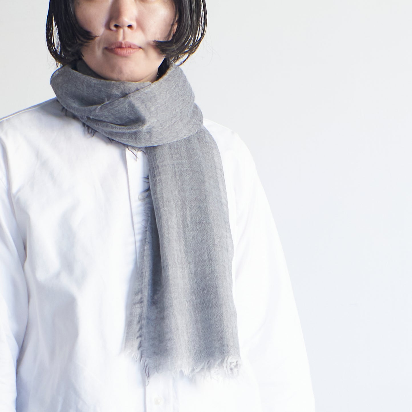 ふわりと軽いのに暖かい カシミヤストール -4color