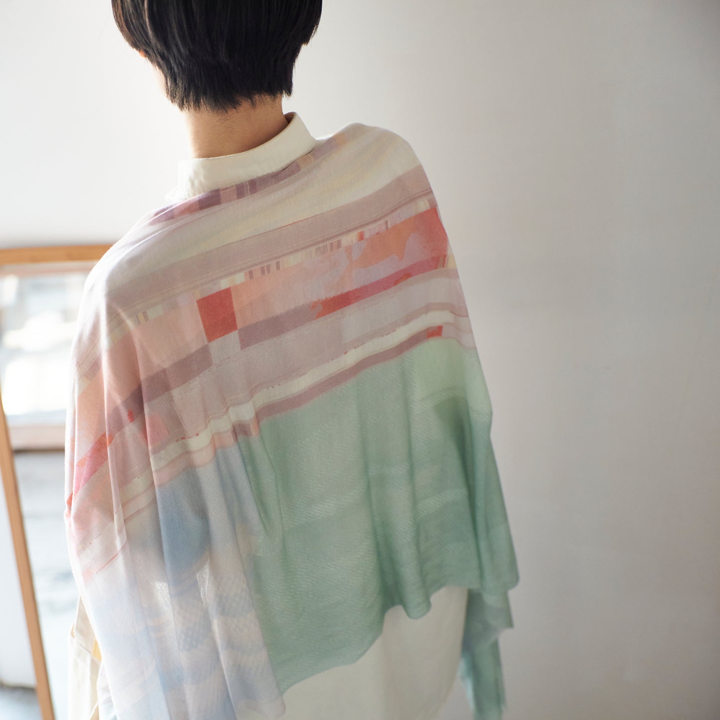 肌に馴染むニットストール - JEWEL - 1color