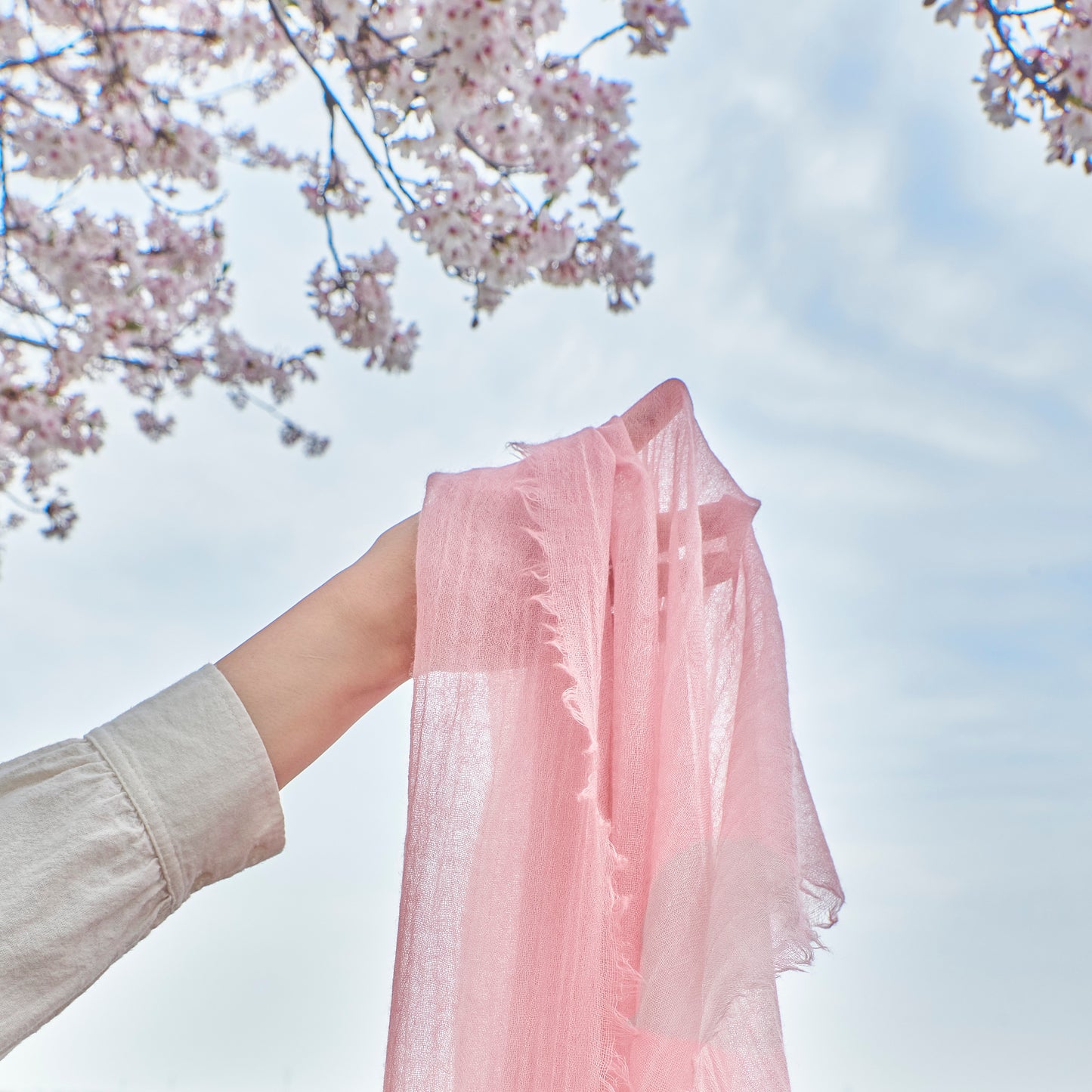 ふわりと軽くて柔らかい カシミヤストール -春夏におすすめの4color