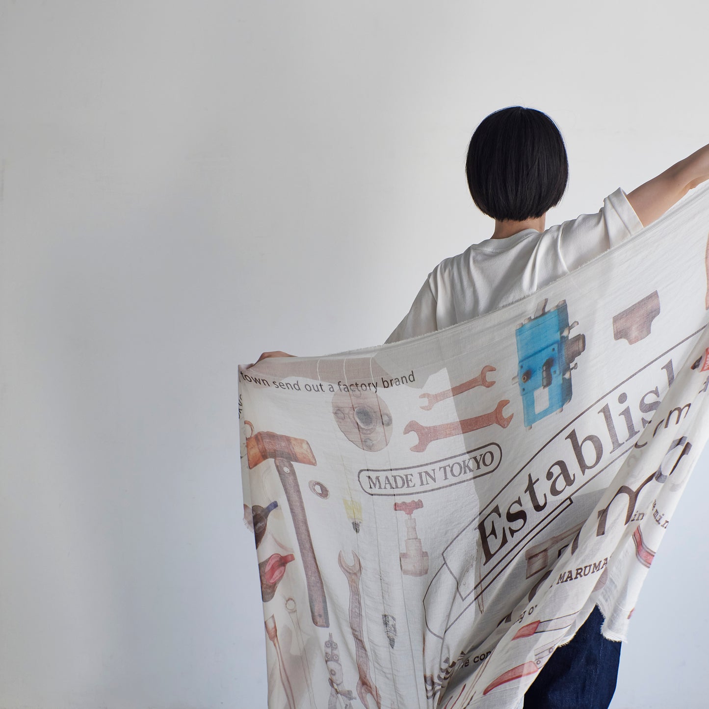 洗って育てるコットンストール - FACTORY - 1color