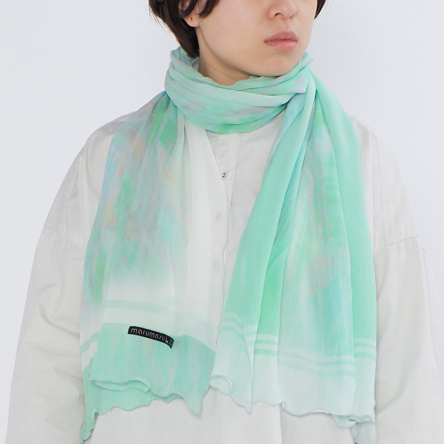さらっと巻けるスカーフ MONET LINE _ wide size _ 3 colors