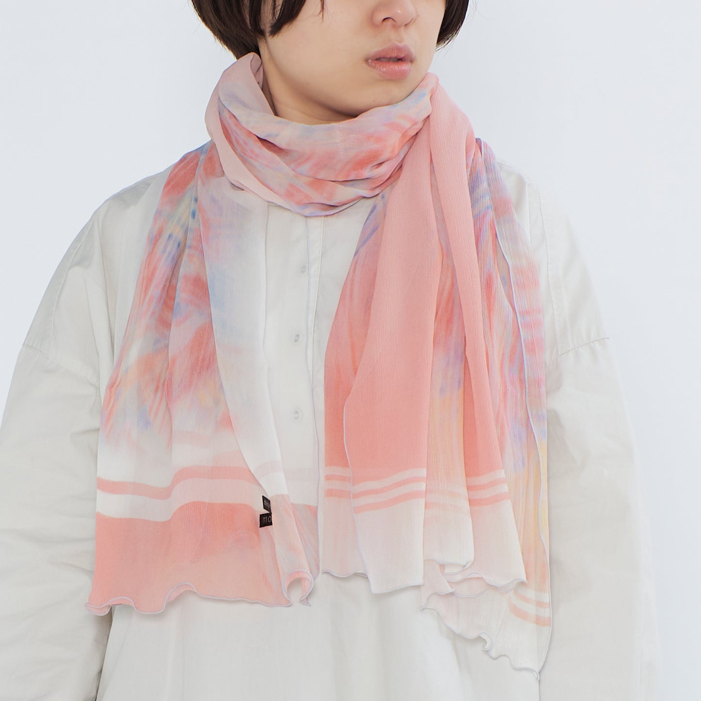 さらっと巻けるスカーフ MONET LINE _ wide size _ 3 colors