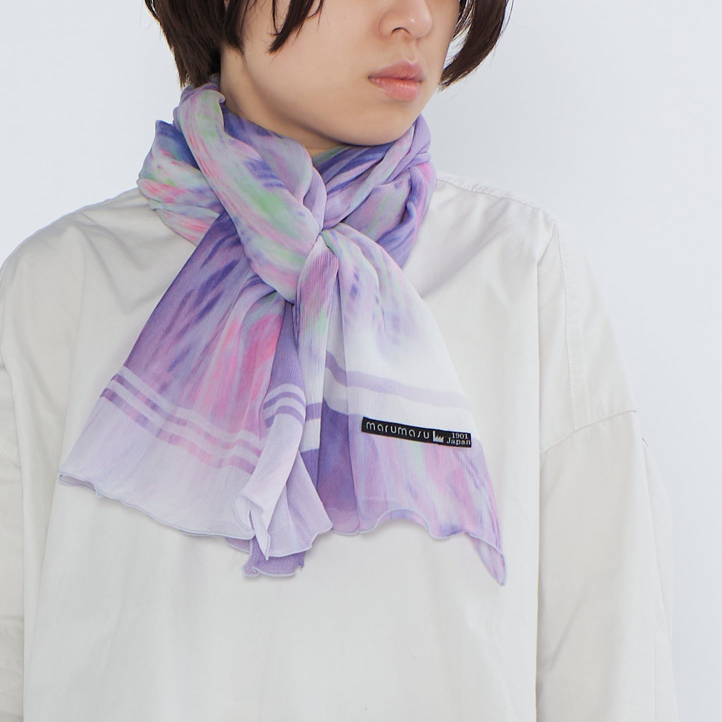 さらっと巻けるスカーフ MONET LINE _ wide size _ 3 colors