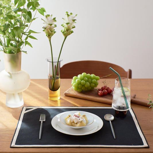 3プレート用のリネンテープランチョンマット _ 35cm×50cm