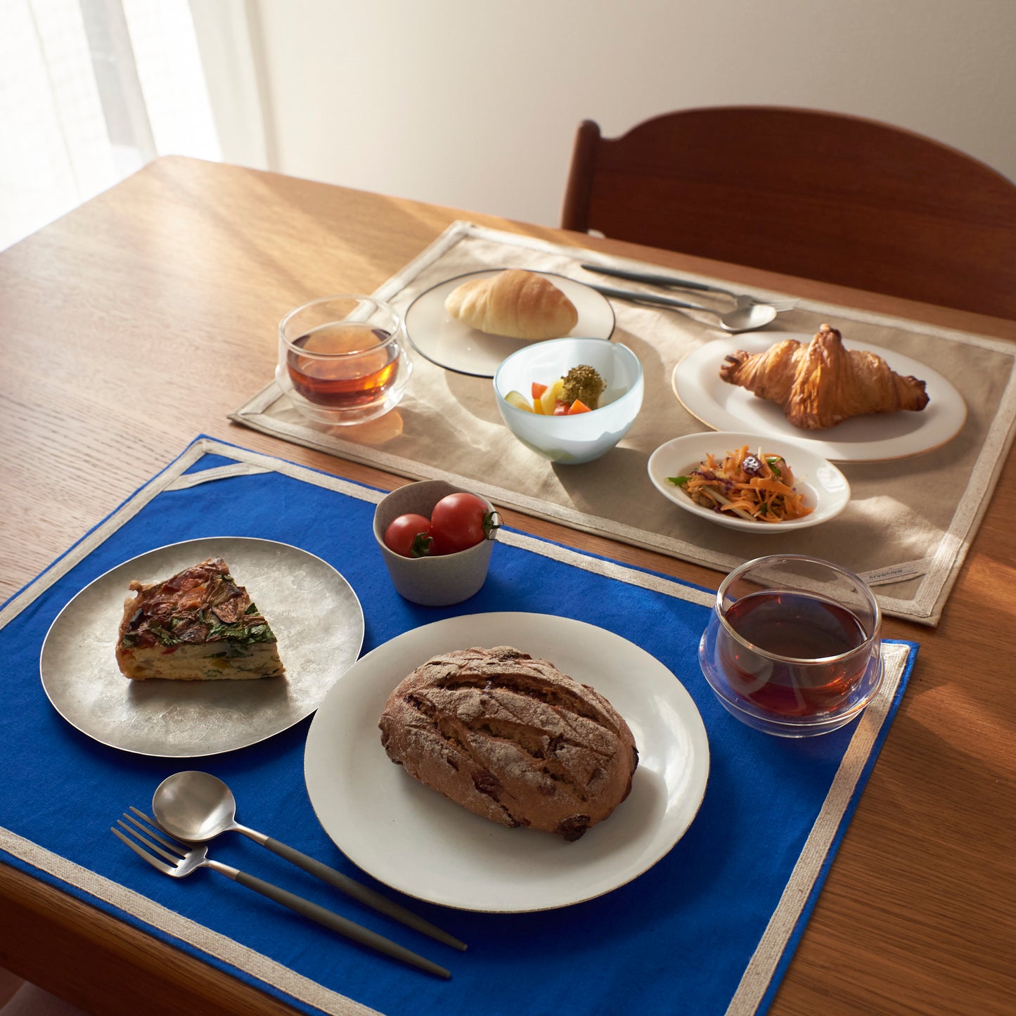 3プレート用のリネンテープランチョンマット _ 35cm×50cm