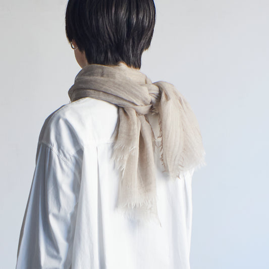 ふわりと軽いのに暖かい カシミヤストール -4color