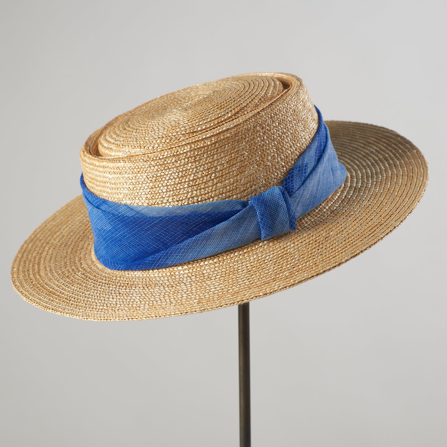 ストールリボンの麦わら帽子　Sailor straw hat _ 3 colors